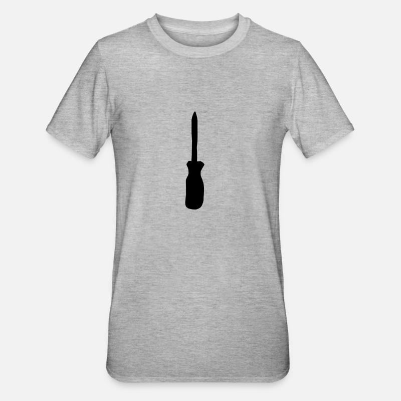 Screwdriver Tool Tools Screws - Unisex Polycotton T-Shirt - heather grey
