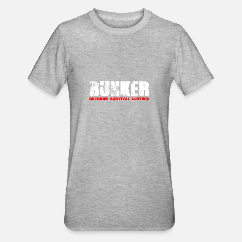 Bunkers - T-shirt polycoton Unisexe - gris chiné