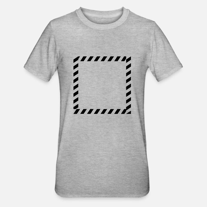 Ruban d'avertissement pour le cadre - T-shirt polycoton Unisexe - gris chiné