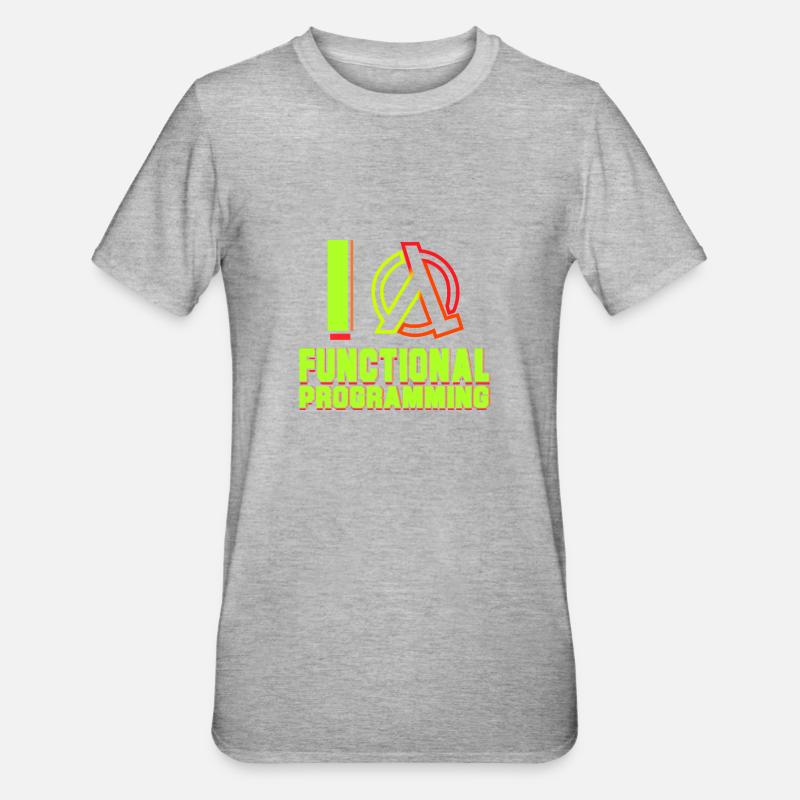 Programmer Lambda - Unisex Polycotton T-Shirt - heather grey