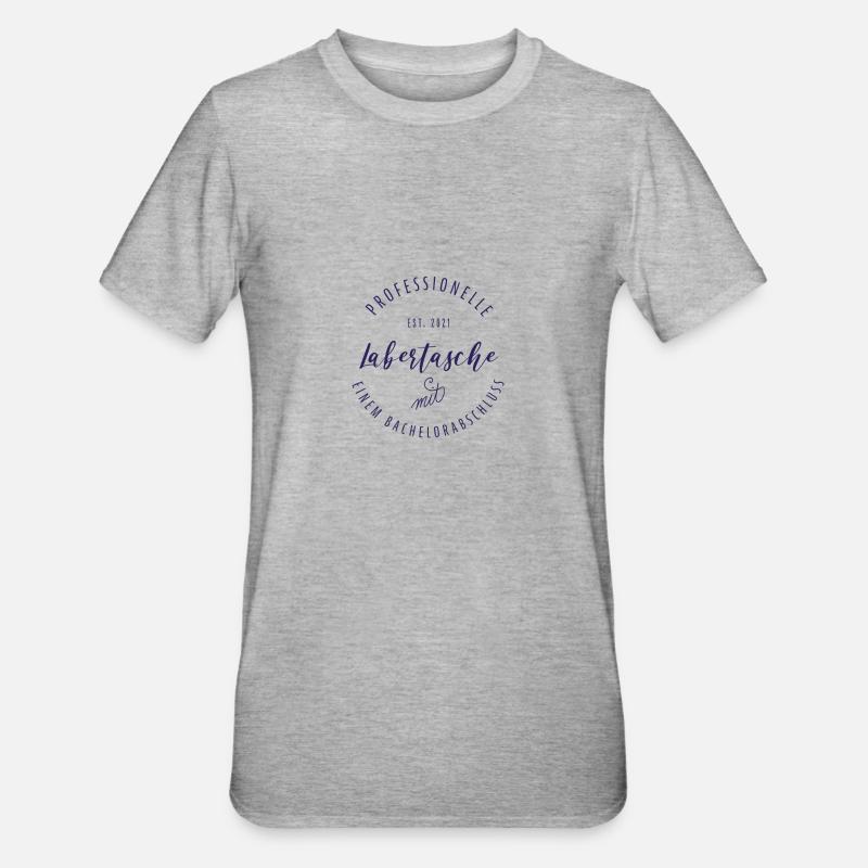 Professionelle Labertasche mit Bachelorabschluss - Unisex Polycotton T-Shirt - Grau meliert