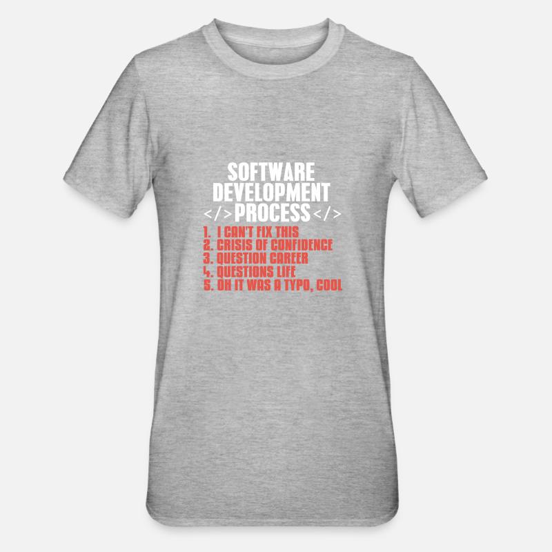 programmeur - T-shirt polycoton Unisexe - gris chiné