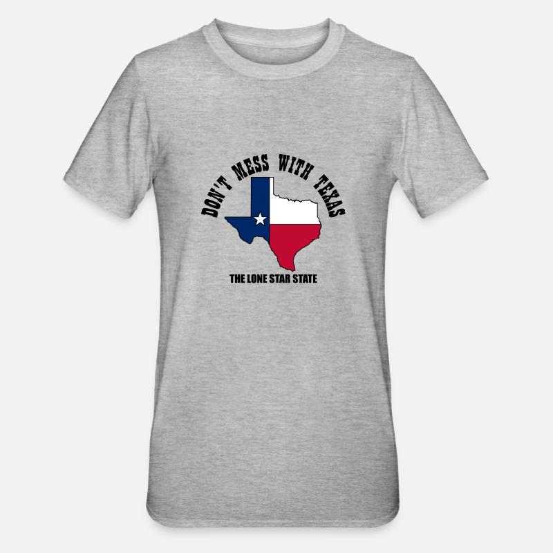 Don’t mess with Texas - T-shirt polycoton Unisexe - gris chiné