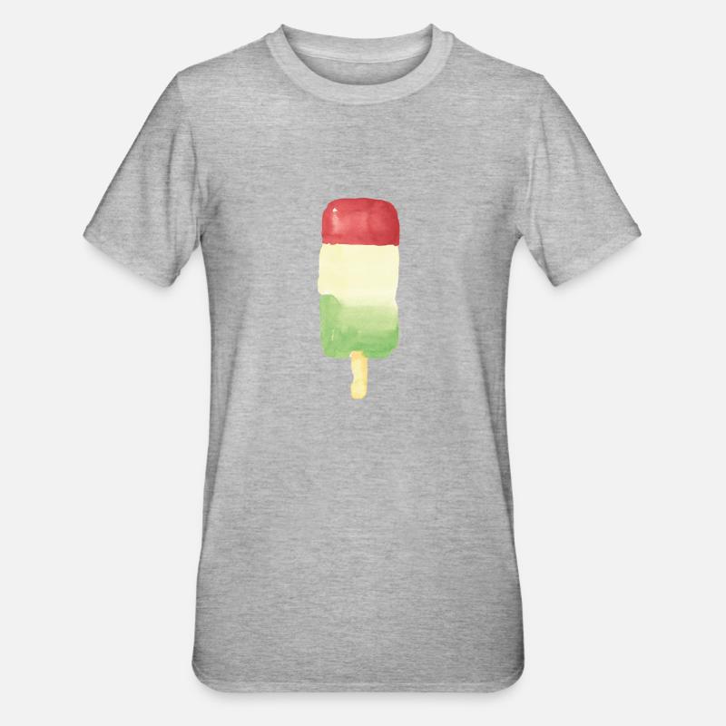 Glace striée 2 - T-shirt polycoton Unisexe - gris chiné