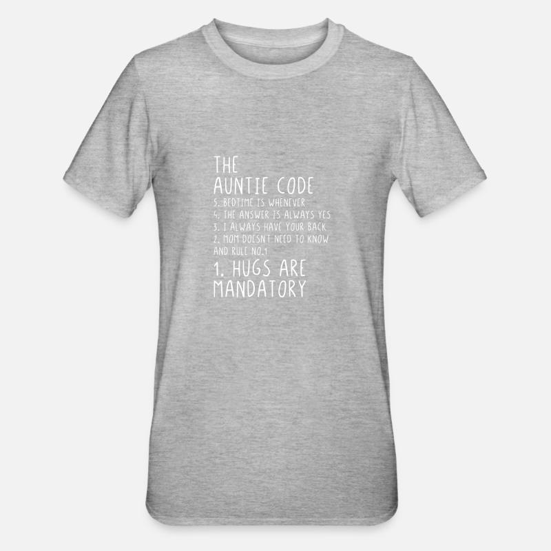 The Auntie Code - T-shirt polycoton Unisexe - gris chiné