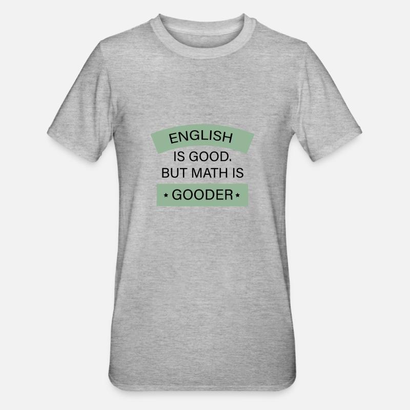Professeur de mathématiques, enseignant - T-shirt polycoton Unisexe - gris chiné