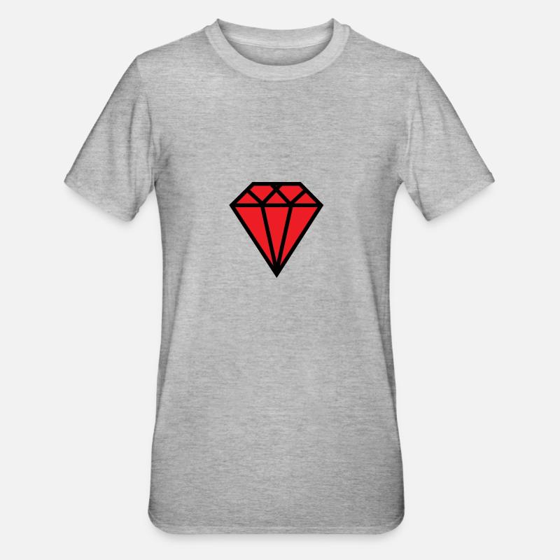 ruby - Unisex Polycotton T-Shirt - heather grey