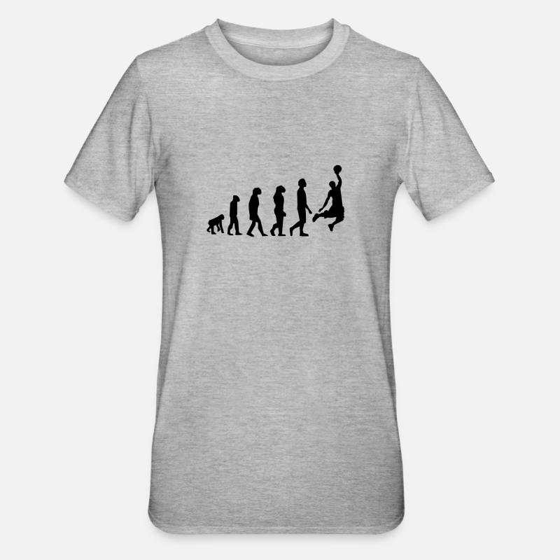 ÉVOLUTION BASKET - T-shirt polycoton Unisexe - gris chiné