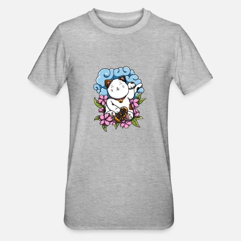 Maneki Neko! - T-shirt polycoton Unisexe - gris chiné