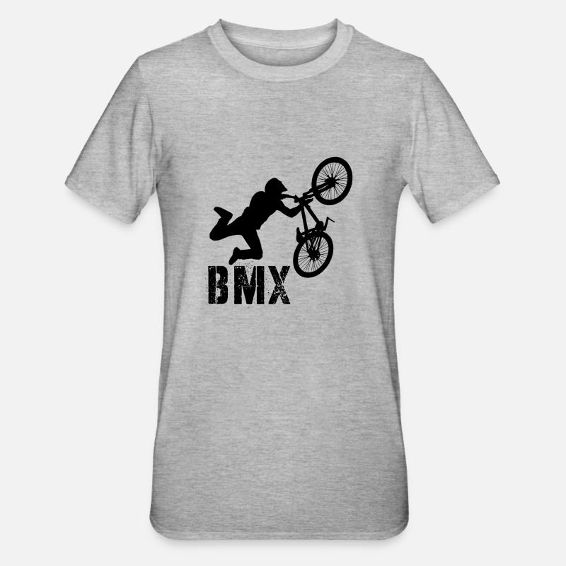 Cascade BMX - T-shirt polycoton Unisexe - gris chiné