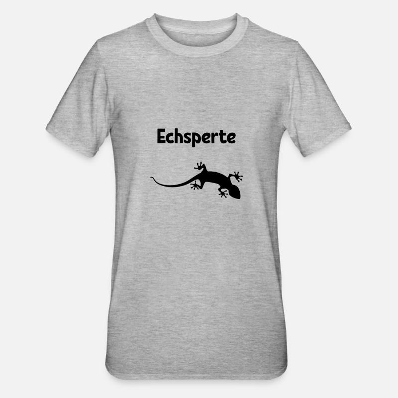 Echsperte Gift Saying Reptiles Lizard - Unisex Polycotton T-Shirt - heather grey