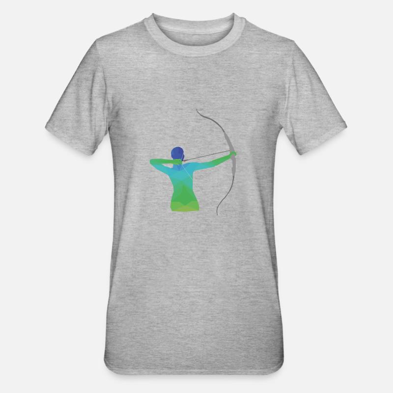 Bogenschießen Geschenk - Unisex Polycotton T-Shirt - Grau meliert