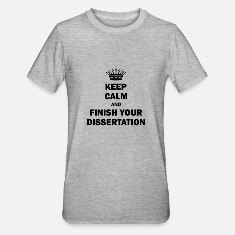 Dissertation Phd Student Geschenk - Unisex Polycotton T-Shirt - Grau meliert