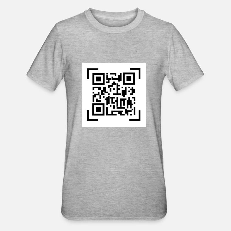 Barcode - Unisex Polycotton T-Shirt - Grau meliert