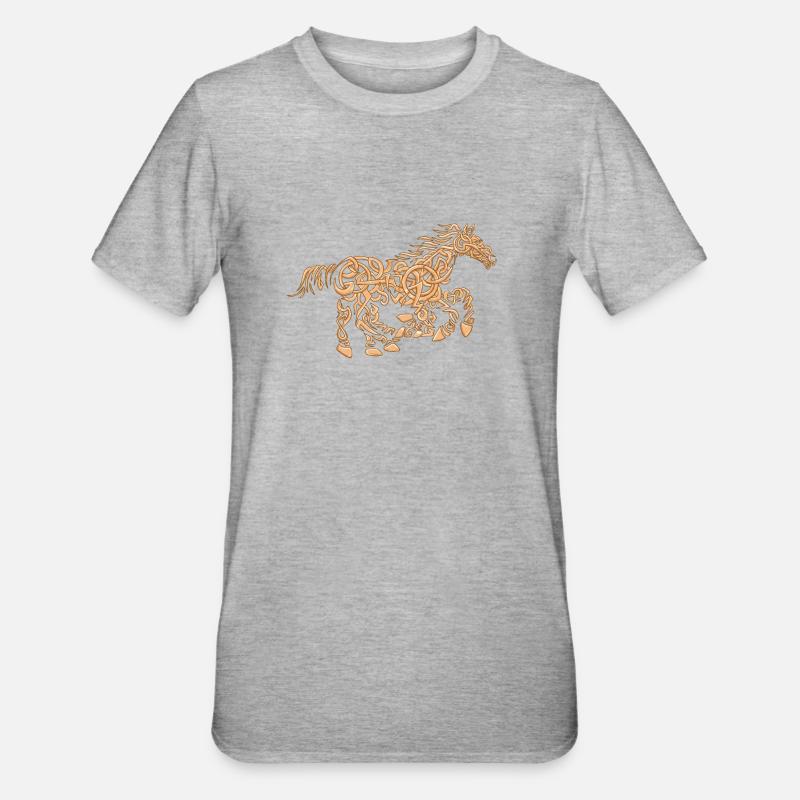 Sleipnir Le cheval d'Odin Viking - T-shirt polycoton Unisexe - gris chiné
