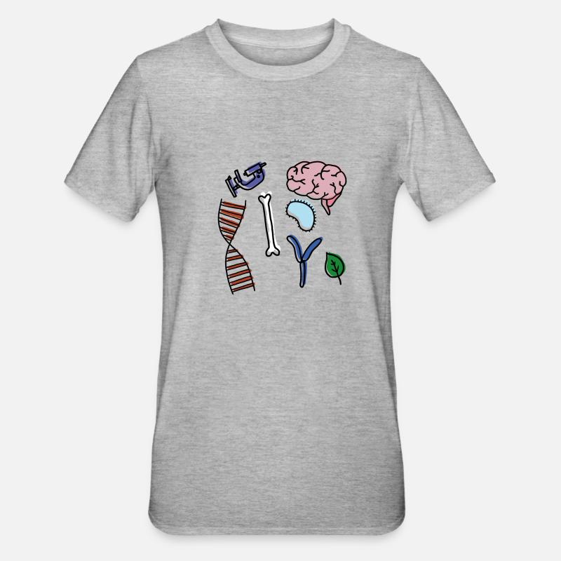 biology - Unisex Polycotton T-Shirt - heather grey