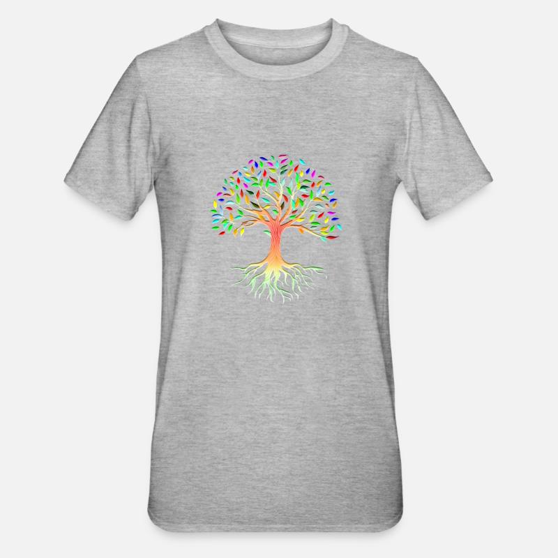 Mother nature roots tree arborvitae - Unisex Polycotton T-Shirt - heather grey