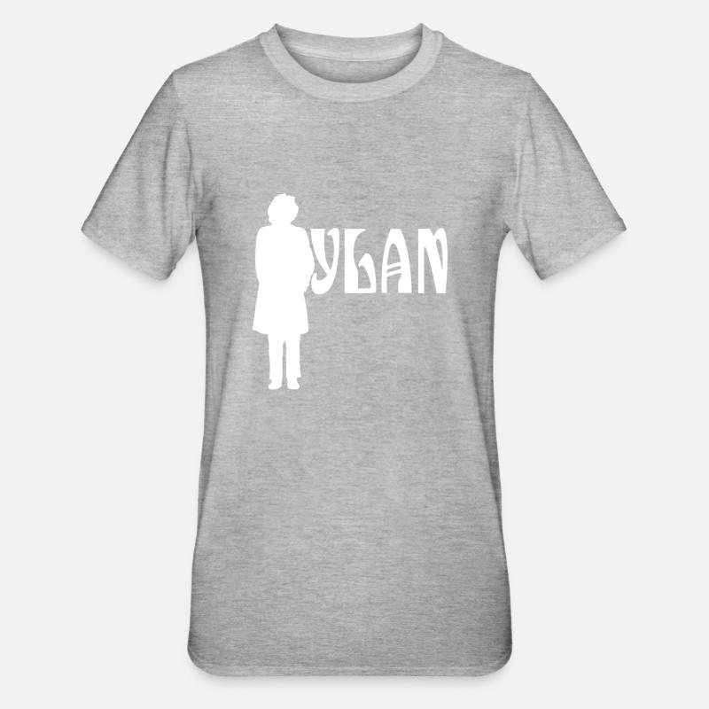 Silhouette White Bob Dylan - T-shirt polycoton Unisexe - gris chiné