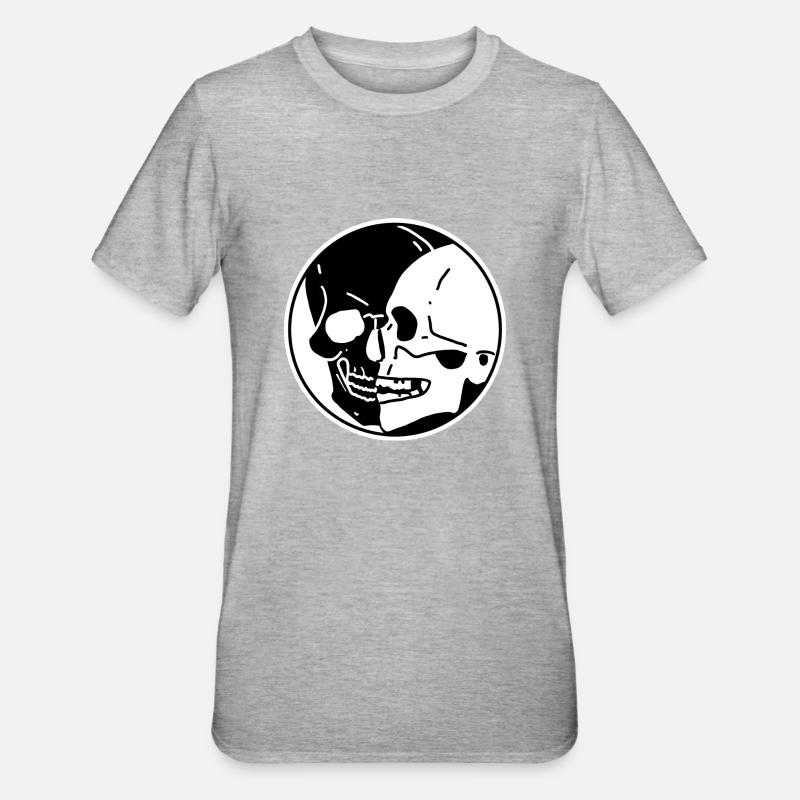 yinyangrund2 - T-shirt polycoton Unisexe - gris chiné