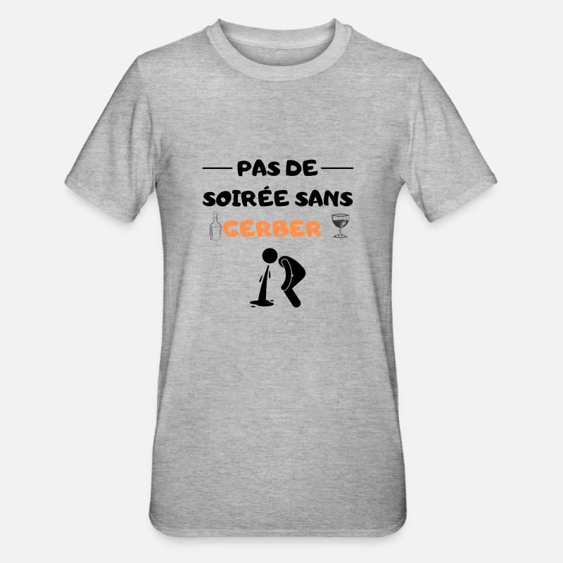 Pas de soirée sans gerber - T-shirt polycoton Unisexe - gris chiné