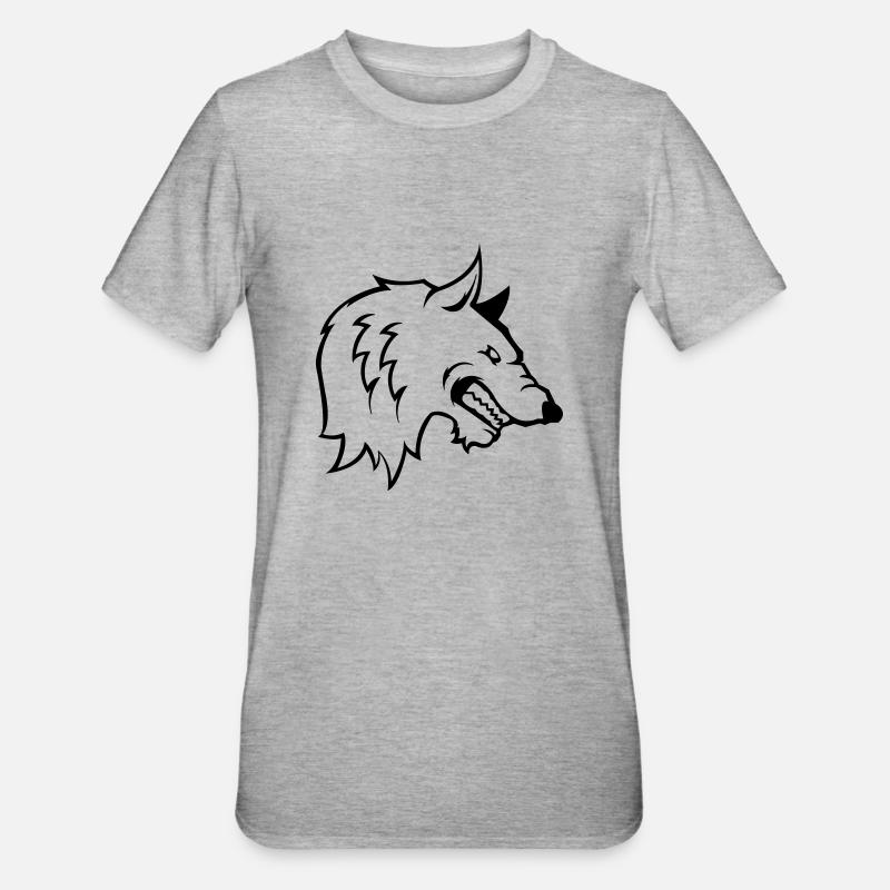 wolf - T-shirt polycoton Unisexe - gris chiné
