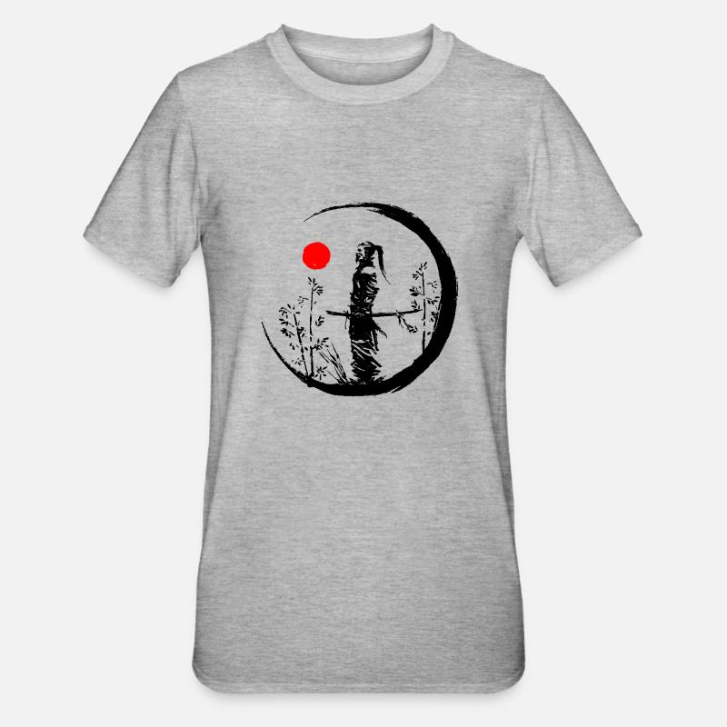 samurai - T-shirt polycoton Unisexe - gris chiné