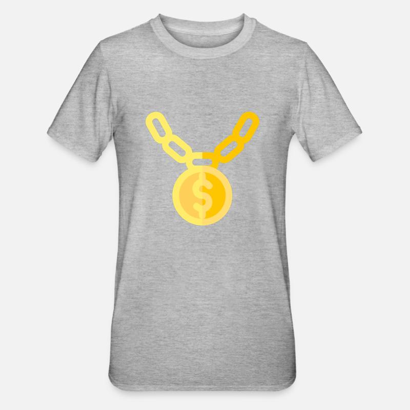 Collier - T-shirt polycoton Unisexe - gris chiné