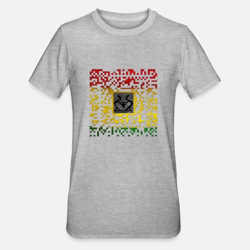 Reggae Code - T-shirt polycoton Unisexe - gris chiné