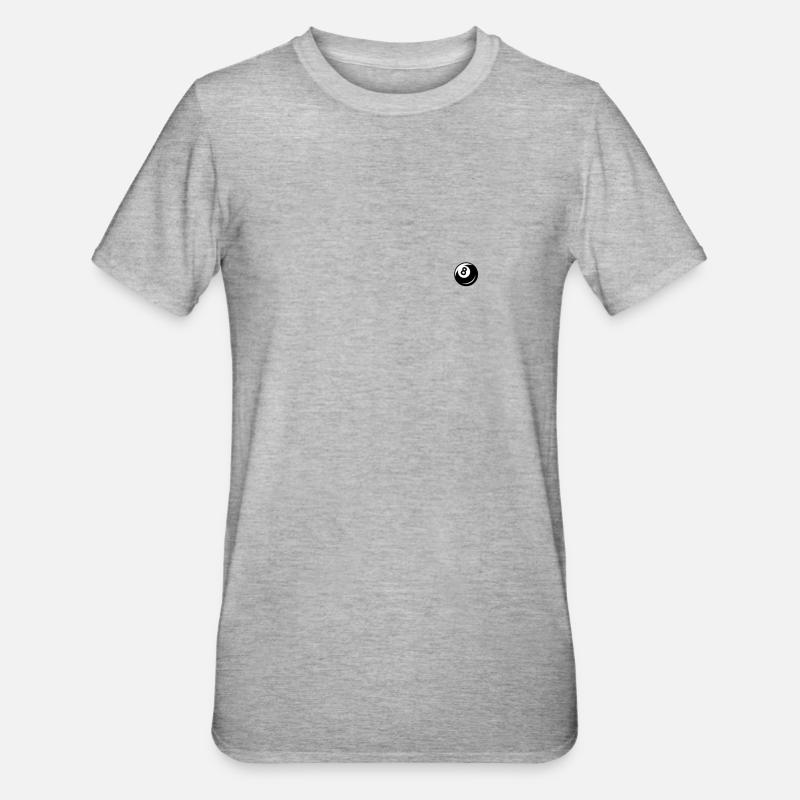 Billard eight - T-shirt polycoton Unisexe - gris chiné