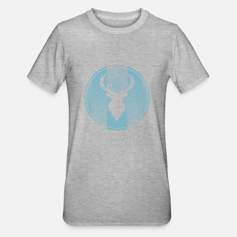 Cerf - T-shirt polycoton Unisexe - gris chiné