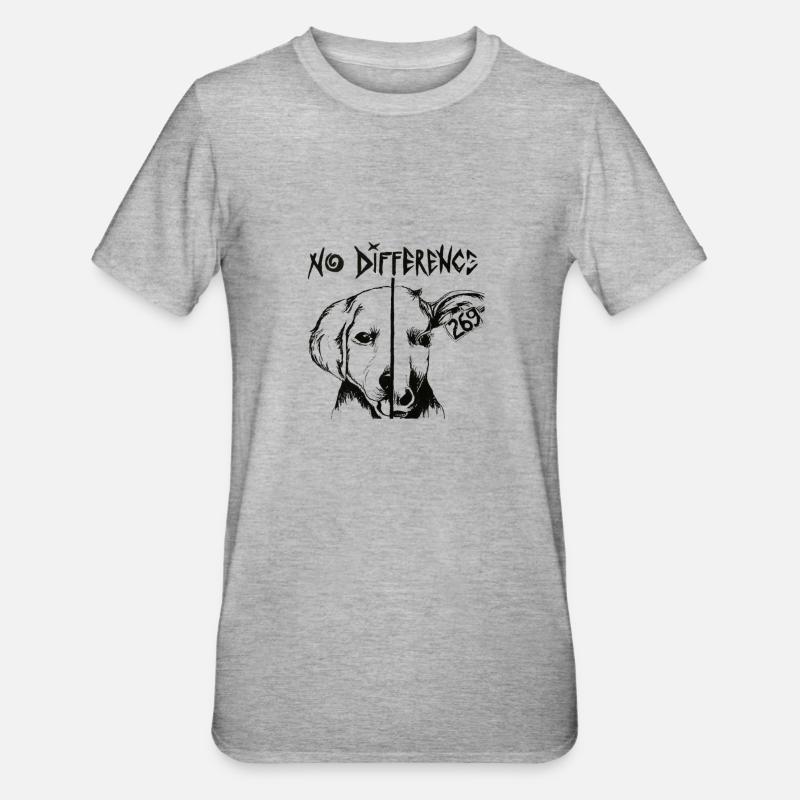 No Difference - Unisex Polycotton T-Shirt - heather grey