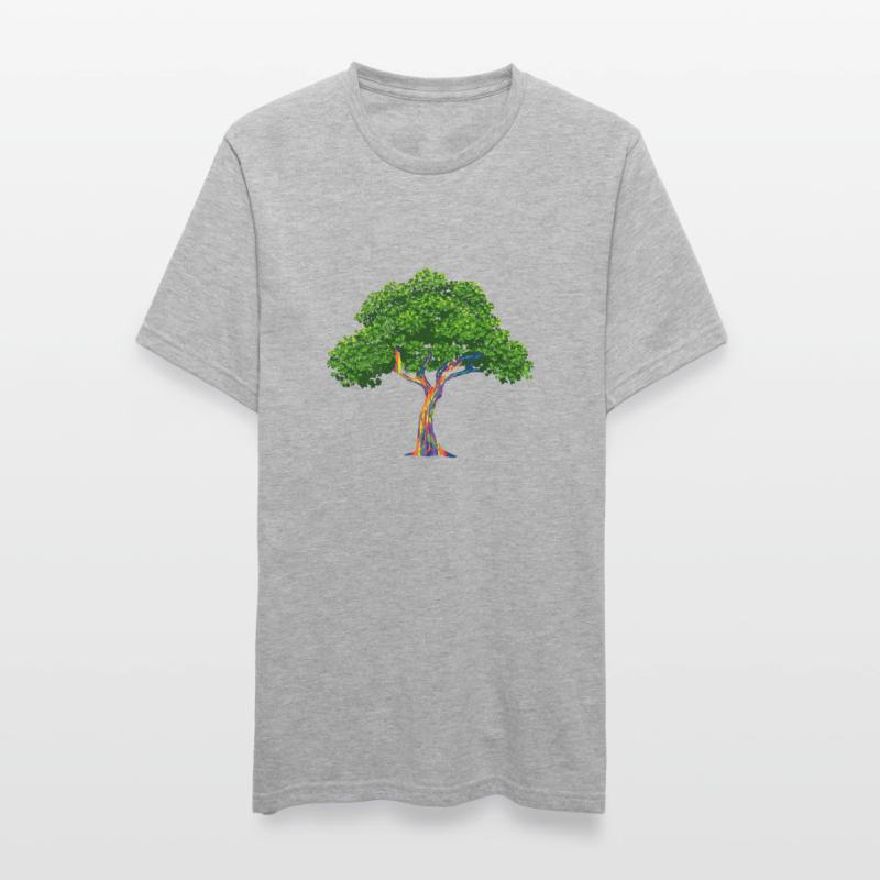 Rainbow Tree Rainbow Eucalyptus Tree Gift Unisex Polycotton T-Shirt