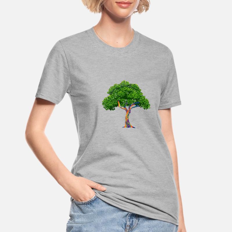 Rainbow Tree Rainbow Eucalyptus Tree Gift Unisex Polycotton T-Shirt