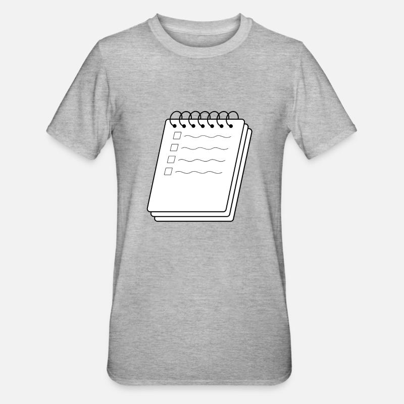 Heft - Unisex Polycotton T-Shirt - Grau meliert