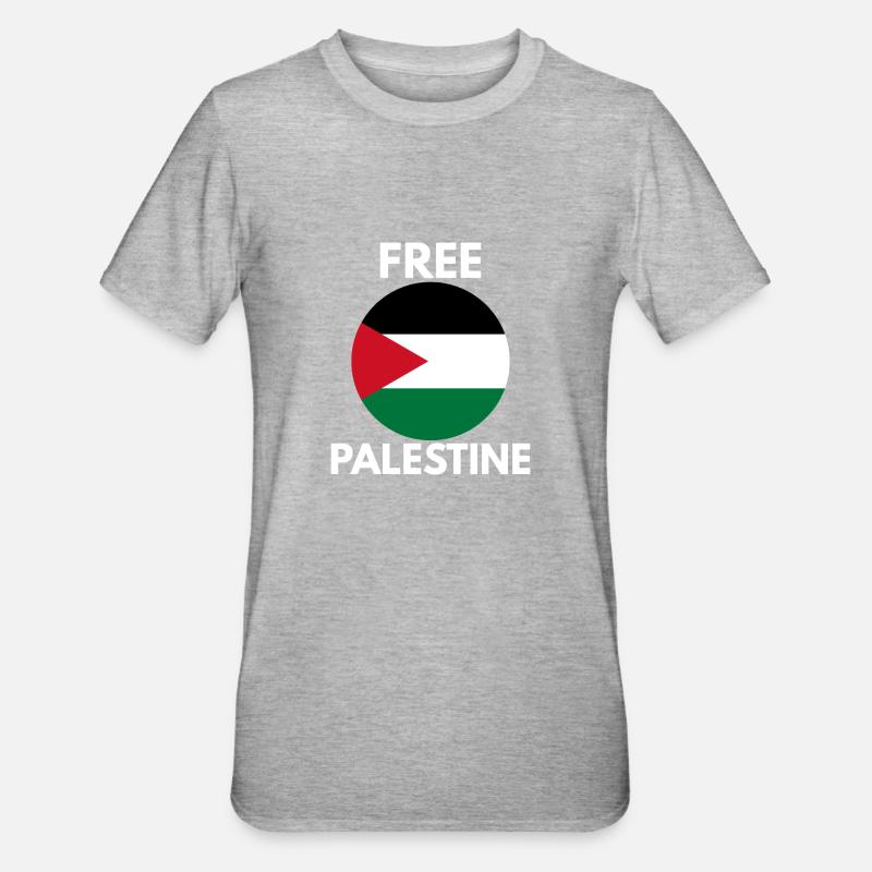 Libérer la Palestine - T-shirt polycoton Unisexe - gris chiné