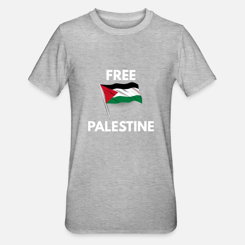 Libérer la Palestine - T-shirt polycoton Unisexe - gris chiné