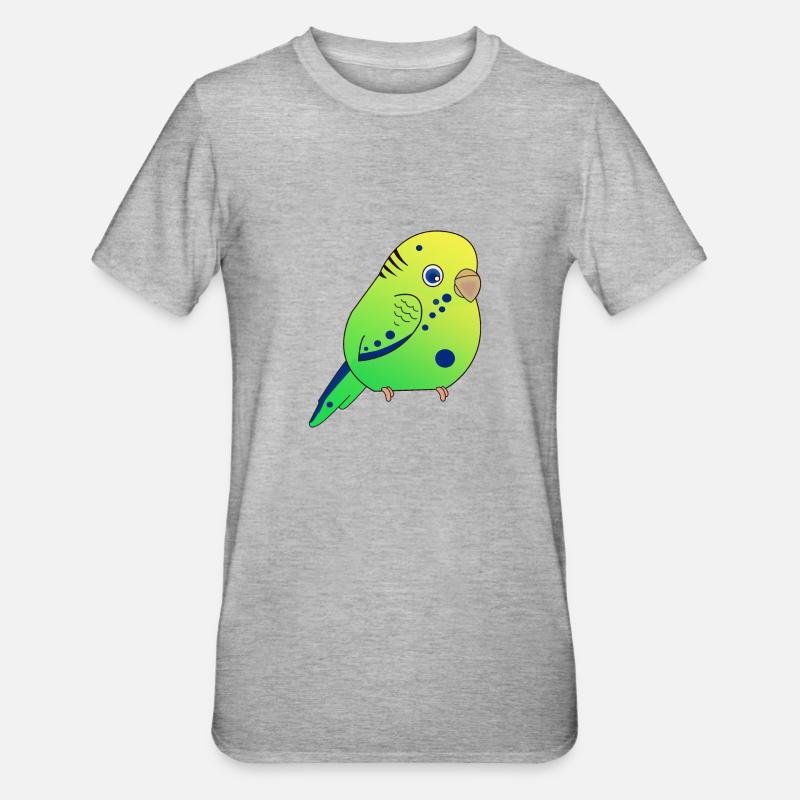 Perruque, petite perruche - T-shirt polycoton Unisexe - gris chiné