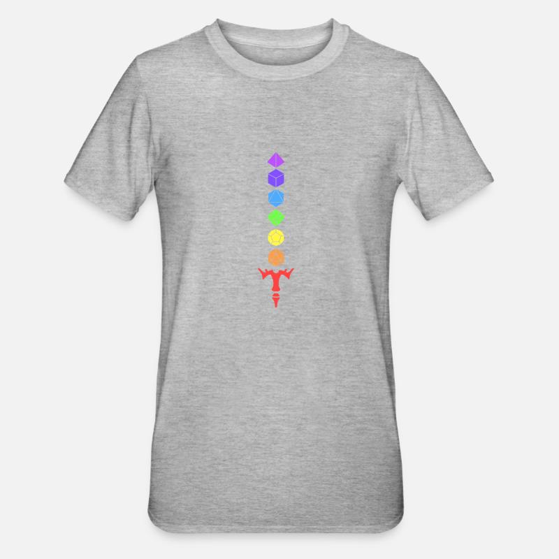 Regenbogen-Schwert ab rollenspiele - Unisex Polycotton T-Shirt - Grau meliert