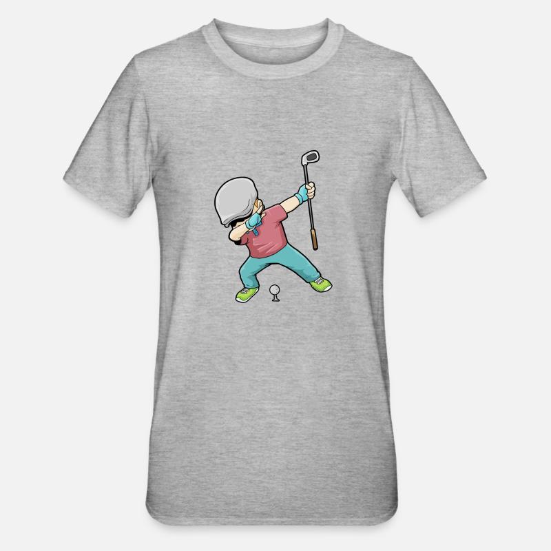 Dab Golf Tupfen Golf Golf Golfer - T-shirt polycoton Unisexe - gris chiné