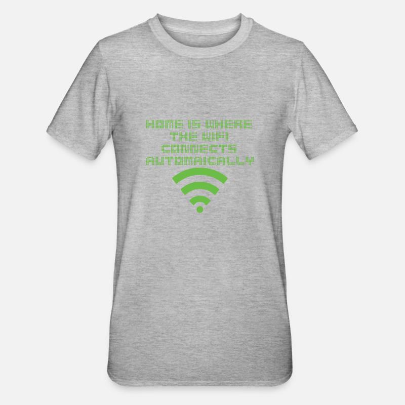 Wireless Wifi Wlan Gamer IT Programmer Gift - Unisex Polycotton T-Shirt - heather grey