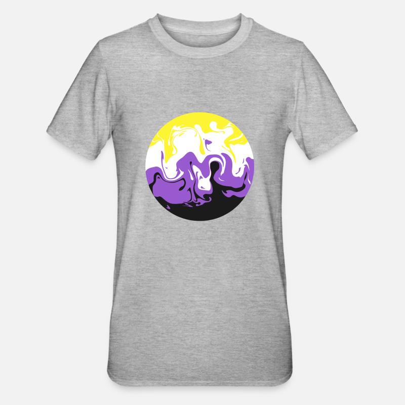 Non Binary Swirl - T-shirt polycoton Unisexe - gris chiné