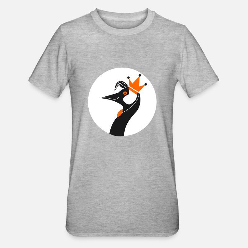 Kran - Unisex Polycotton T-Shirt - Grau meliert