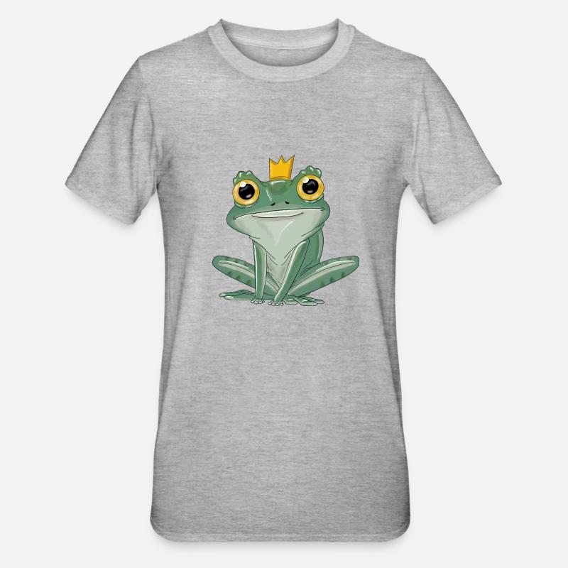 Froschprinzchen - Unisex Polycotton T-Shirt - Grau meliert