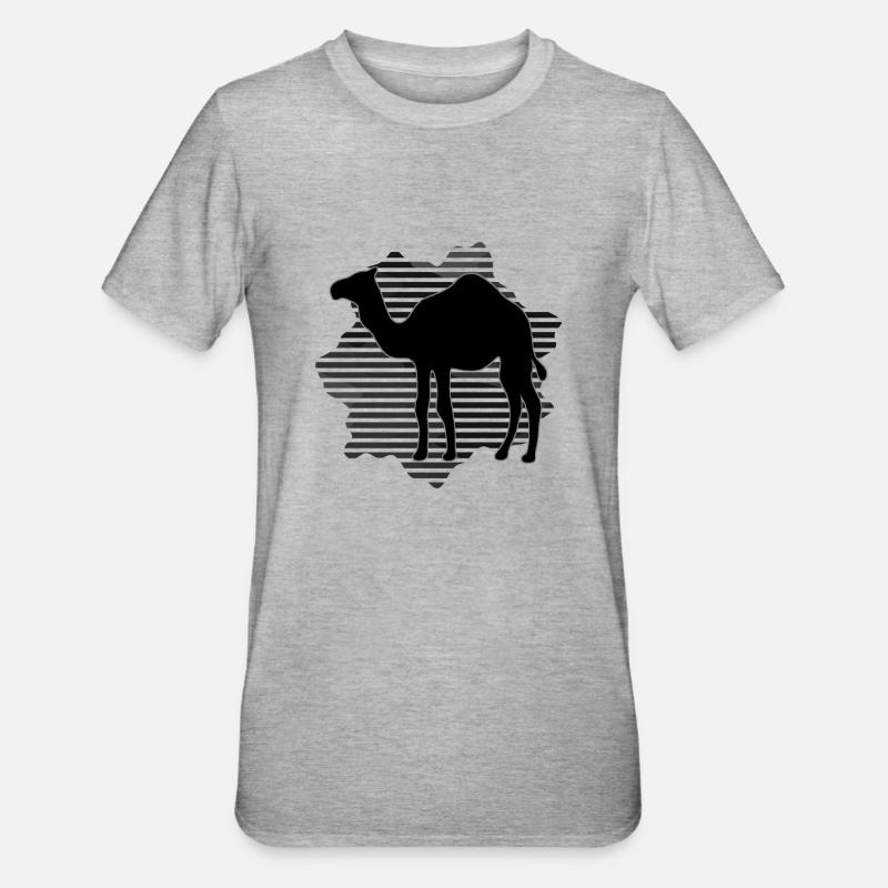 Kamel - Unisex Polycotton T-Shirt - Grau meliert
