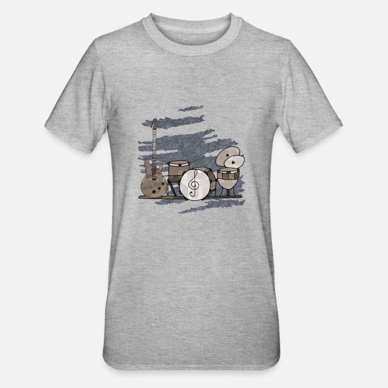 Instruments de musique - T-shirt polycoton Unisexe - gris chiné