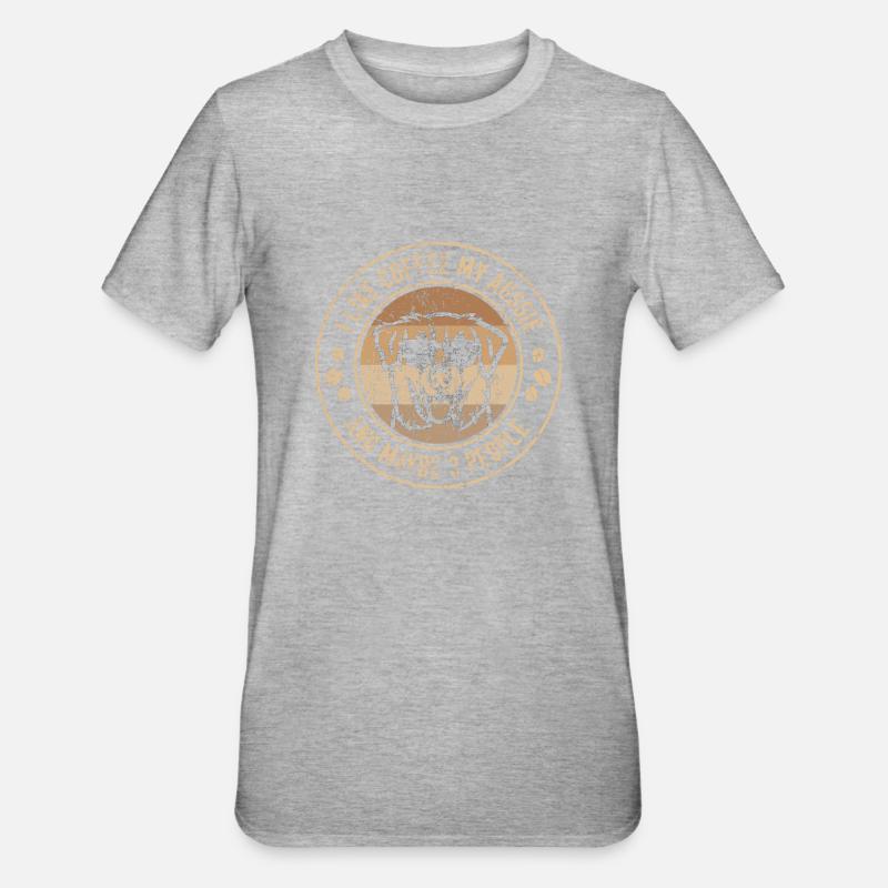 AUSSIE Kaffee - Unisex Polycotton T-Shirt - Grau meliert