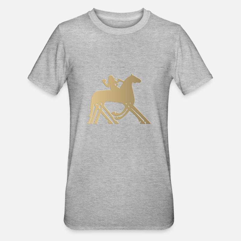 Odin & Sleipnir - T-shirt polycoton Unisexe - gris chiné