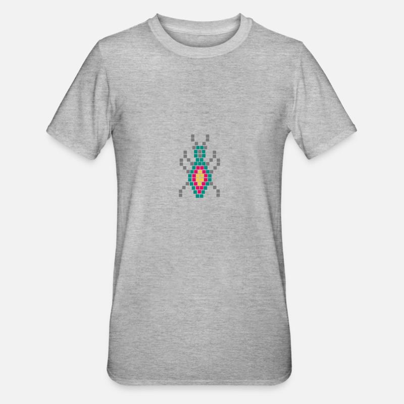 Maya Symbol evig kærlighed Maquech Beetle Tattoo - Unisex polycotton T-shirt - grå meleret