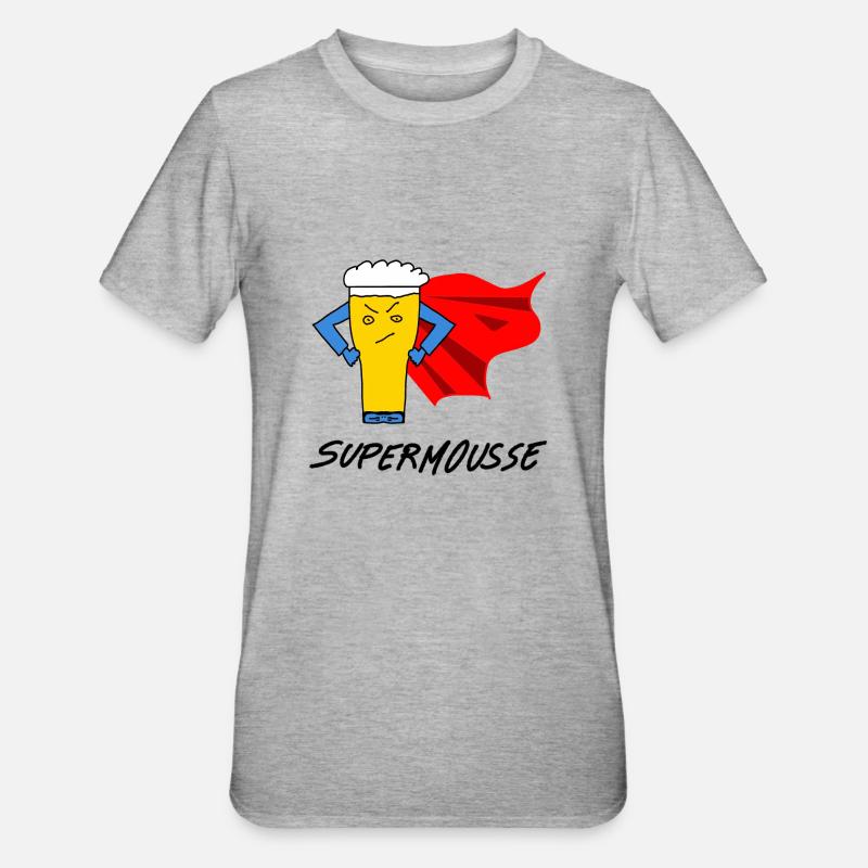 SuperMousse - T-shirt polycoton Unisexe - gris chiné