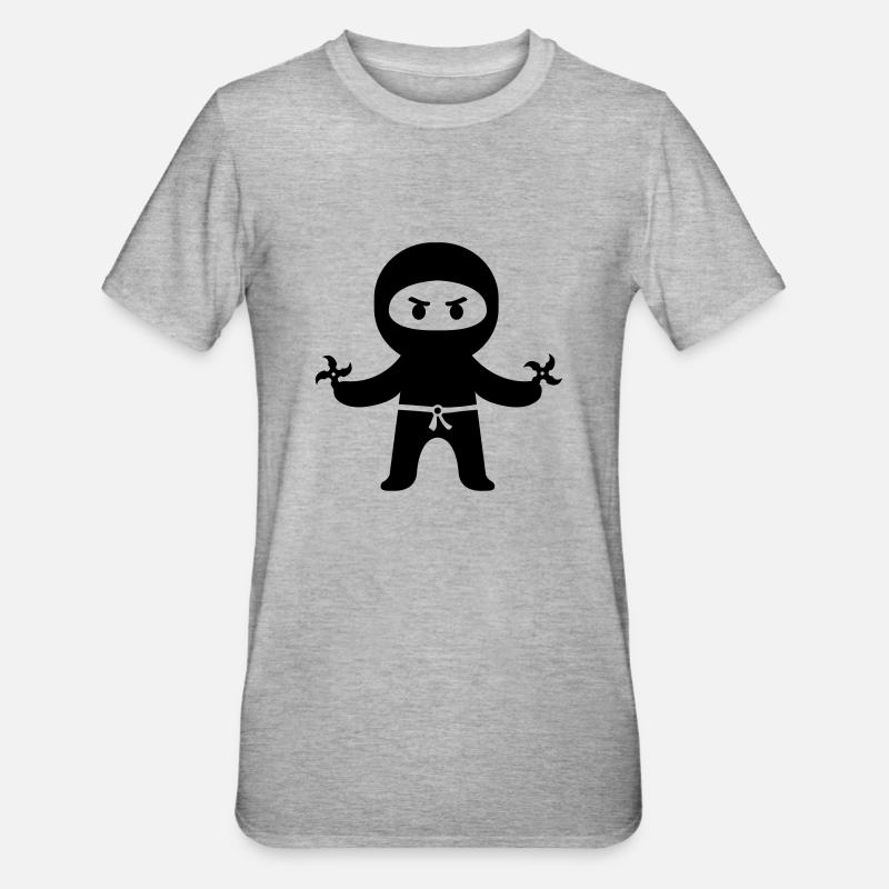Ninja - T-shirt polycoton Unisexe - gris chiné